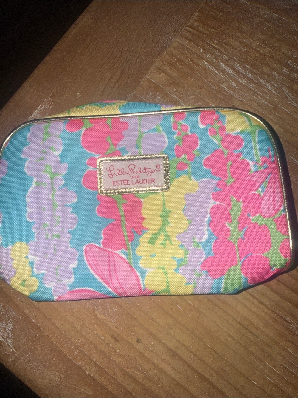 Lilly Pulitzer For Ester Lauder Small Make Up Cosmetics Bag 8" By 4.5” NWOT